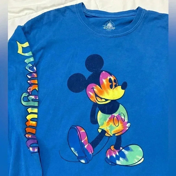 Disneyland Mickey Mouse Tie Dye Long Sleeve Shirt - Picture 3 of 9